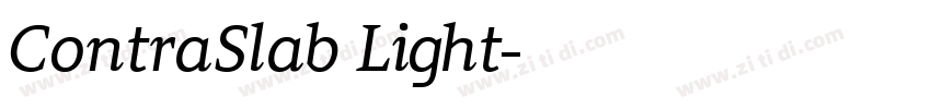 ContraSlab Light字体转换